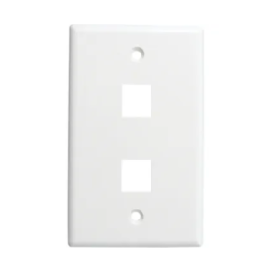 VERTICAL CABLE 2 PORT FACE PLATE